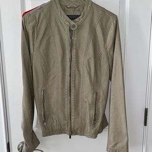 Women’s Medium Tan Faux Leather Jacket